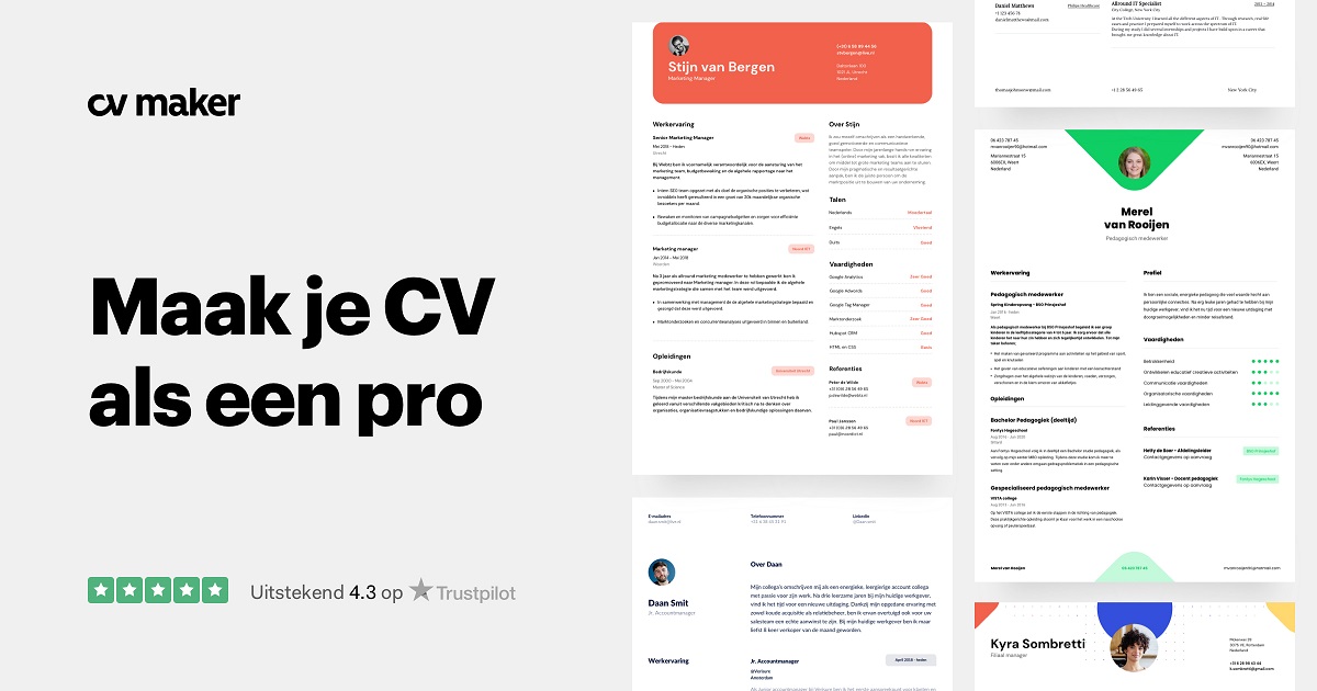 Persoonlijk profiel schrijven met onze voorbeelden - CVmaker.be